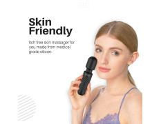 Vandelay Mini Portable Body Massager | USB Rechargeable | Waterproof Handheld Massager | 10 Massage Modes & 8 Speeds | Ideal for Neck, Shoulder, Back & Full Body Use | Black