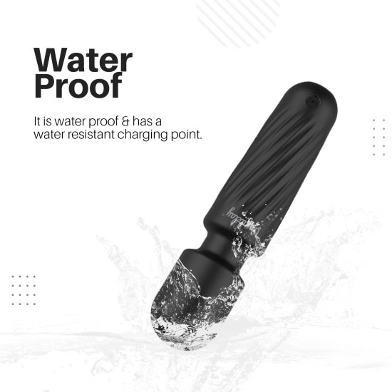 Vandelay Mini Portable Body Massager | USB Rechargeable | Waterproof Handheld Massager | 10 Massage Modes & 8 Speeds | Ideal for Neck, Shoulder, Back & Full Body Use | Black