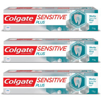 Colgate Sensitive Plus 70g Toothpaste (Pack of 3) - Ideal for Sensitive Teeth