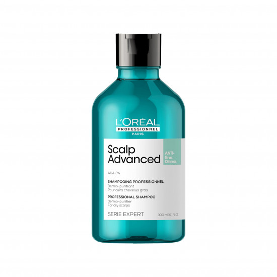 L'OREAL PROFESSIONNEL PARIS Professionnel Scalp Advanced Anti-Oiliness Dermo-Purifier Shampoo | For Oily Scalp | With Aha (300 Ml)