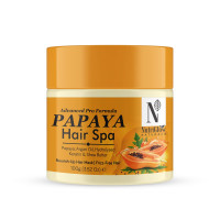 NutriGlow NATURAL'S Advanced Pro Formula Papaya Spa with Argan Oil for Shiny & Bouncy Hair (100 g)