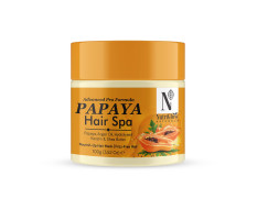 NutriGlow NATURAL'S Advanced Pro Formula Papaya Spa with Argan Oil for Shiny & Bouncy Hair (100 g)