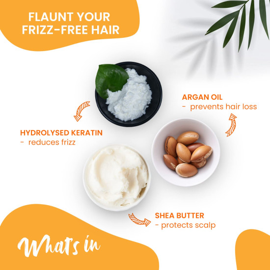 NutriGlow NATURAL'S Advanced Pro Formula Papaya Spa with Argan Oil for Shiny & Bouncy Hair (100 g)