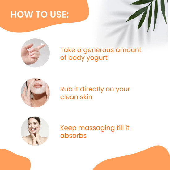 NutriGlow NATURAL'S Vitamin C Lightening Body Yogurt, Moisturize Skin, Deep Nourishing All Skin Type (100 g)