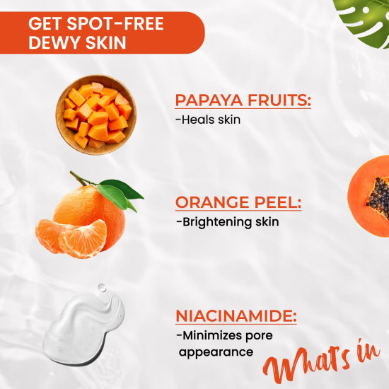 NutriGlow NATURAL'S Advanced Pro Formula Papaya for Skin Brightening & Tan Removal Face Wash (100 g)