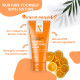 Nutriglow Advanced Organics Vitamin C Lightening Scrub for Exfoliation, Acne Control with Orange Peel Scrub (100 g)