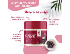 NutriGlow NATURAL'S Advanced Pro Formula Wine Face Pack for Glowing Skin with Kaolin Clay (100 g)