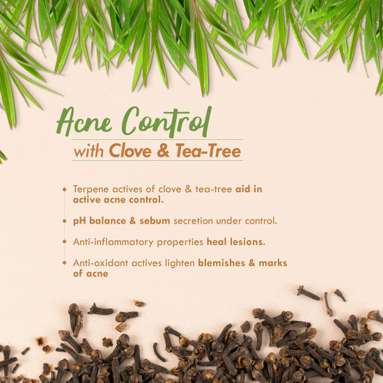 Nat Habit Fresh Whipped Face Cream, Clove Tea-Tree Terpene+ All Day Face Malai For Anti-Acne, Face Moisturisation, Acne Control & Sun Protection (30gm, Pack of 1)