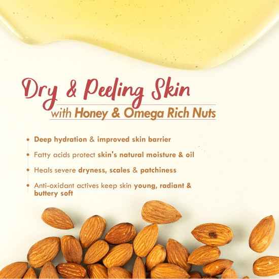 Nat Habit All Day Face Cream Fresh Whipped Honey Multi-Nut Fructo Omega+ Face Malai For Deep Moisturization, Improved Skin Barrier & Healing Severe Dryness (30g)