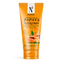 NutriGlow NATURAL'S Advanced Pro Formula Papaya Sunscreen SPF 50, PA+++ No White Cast, Non-Greasy, with Broad Spectrum, UV A & UV B Blue Light Protection, for Men & Women Suitable for Oily, Dry, Sensitive & Combination Skin (100 g)