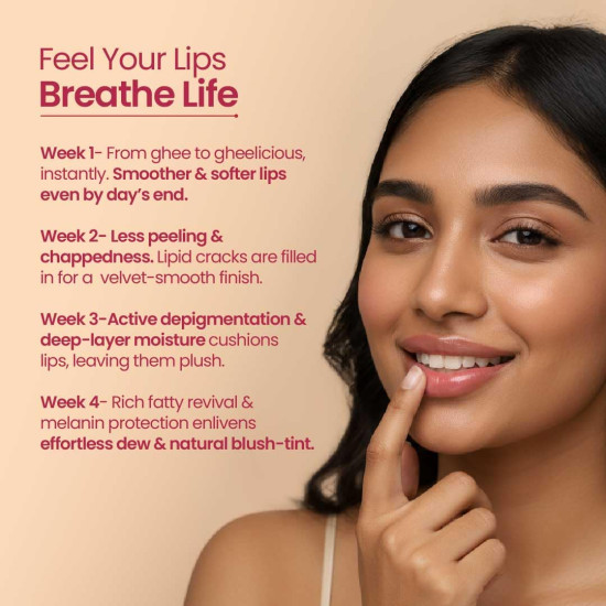 Nat Habit Lip Balm Fresh Beetroot Crush Lip Butter With Desi Ghee & Raw Honey For Lip Pigmentation, Lightening, Dark And Chapped Lips, Pack of 2 X 8g