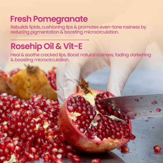 Nat Habit Lip Balm Fresh Infused Pomegranate Rose Lip Butter With Desi Ghee & Raw Honey For Lip Pigmentation, Lightening, Dark And Chapped Lips (8gm) (Pack of 2) Nat Habit Lip Balm Fresh Infused Pomegranate Rose Lip Butter With Desi Ghee & Raw Honey For Lip Pigmentation, Lightening, Dark And Chapped Lips (8gm) (Pack of 2)