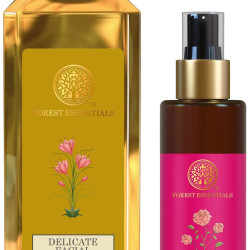 Forest Essentials Delicate Facial Cleanser Kashmiri Saffron & Neem& Forest Essentials Facial Tonic Mist Pure Rosewater
