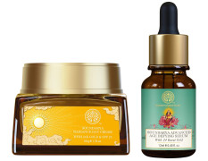 Forest Essentials Soundarya Radiance Cream With 24K Gold & SPF 25& Forest Essentials Soundarya Advanced Age Defying Serum|With 24 Karat Gold|Unisex Night Facial Serum