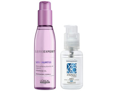 L'OREAL PROFESSIONNEL PARIS Serie Expert Liss Unlimited Blow Dry Serum 125 Ml, For Frizz-Free Hair & Xtenso Care Serum 50 ml, For Straightened Hair