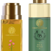 Forest Essentials Facial Cleanser Sandalwood & Orange Peel & Forest Essentials Delicate Facial Cleanser Kashmiri Saffron & Neem