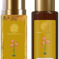 Forest Essentials Facial Tonic Mist Panchpushp & Forest Essentials Delicate Facial Cleanser Kashmiri Saffron & Neem