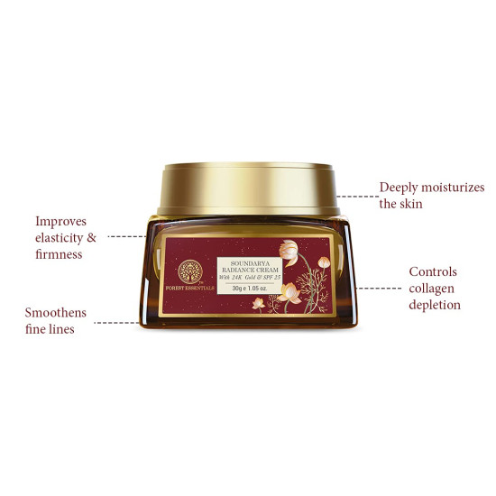 Forest Essentials Soundarya Radiance Cream With 24K Gold & SPF 25& Forest Essentials Soundarya Radiance Cream With 24K Gold & SPF 25