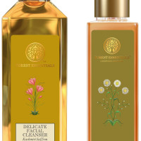 Forest Essentials Hair Cleanser Japapatti & Brahmi& Forest Essentials Delicate Facial Cleanser Kashmiri Saffron & Neem