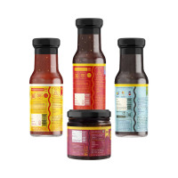 MasterChow Flavour Power Sauce Combo: Chilli Garlic Sauce, Holy Basil Sauce, Sweet & Spicy Sauce and Black Bean Dip | 3 Cooking Sauce & 1 Black Bean Dip