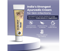 FUR BALL STORY Eczo Pet Anti Fungal & Anti Bacterial Cream|Itchy Skin Treatment for Dogs & Cats | Helps with Eczema, Ringworm, Dermatitis & Skin Infections | Ayurvedic Vet-Approved Formula 60gm