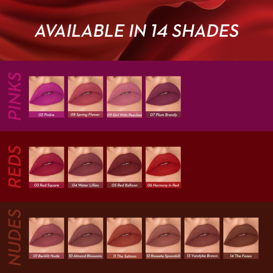 SUGAR Cosmetics Mousse Muse Lip Cream | Lasts 24+ Hrs | Creamy Mousse Lipstick | Waterproof & Smudgeproof | 5ml - 03 Red Square