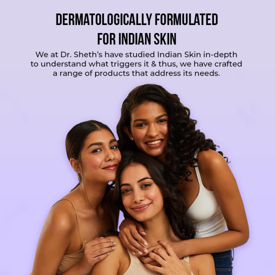 Dr. Sheth's Centella & Niacinamide Sunscreen Spf 50 Pa+++ For Oily & Acne-Prone Skin, Sweatproof, Water-Resistant, Dry Touch, Matte Controls Excess Oil, Protects Against Uva & Uvb Rays For Unisex, 50g