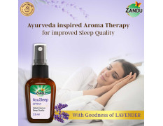 Zandu AyuSleep Spray| Prepared with 100% Natural and Safe to Use Ingredients| Remedy for Sleep disturbances, stress & anxiety (Spray Bottle)