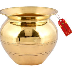 UAPAN Brass Pooja Kalash Lota (Pack of 1, Brass)