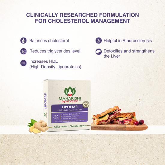 Maharishi Ayurveda Lipomap | Ayurvedic Medicine for Cholesterol Management| Highly Effective Herbs | Assists in managing daily stress (Cholesterol, 40 Count (Pack of 2)) Maharishi Ayurveda Lipomap | Ayurvedic Medicine for Cholesterol Management| Highly Effective Herbs | Assists in managing daily stress (Cholesterol, 40 Count (Pack of 2))