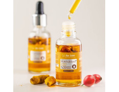 Nat Habit Turmeric Rosehip Mukhalaya Face Oil For Tan, Pigmentation & Blemish Control, with Blend of 13 Cold Pressed Oils, For Natural Face Care, No Mineral Oil or Chemical (30ml)