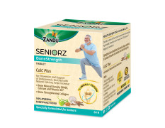 Zandu Seniorz BoneStrength Tablet | 100% Ayurvedic Supplement | Rich in Natural Calcium, Vitamin D3 | with Hadjod | Clinically proven to Help Increase Bone Mineral Density & Collagen (Pack of 60 Tabs)