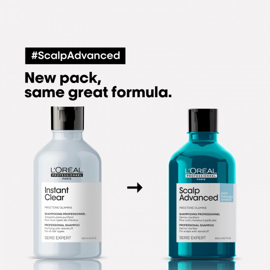 L'OREAL PROFESSIONNEL PARIS Scalp Advanced Anti-Dandruff Dermo-Clarifier Shampoo | For Scalp With Dandruff | With Piroctone Olamine (300 Ml)