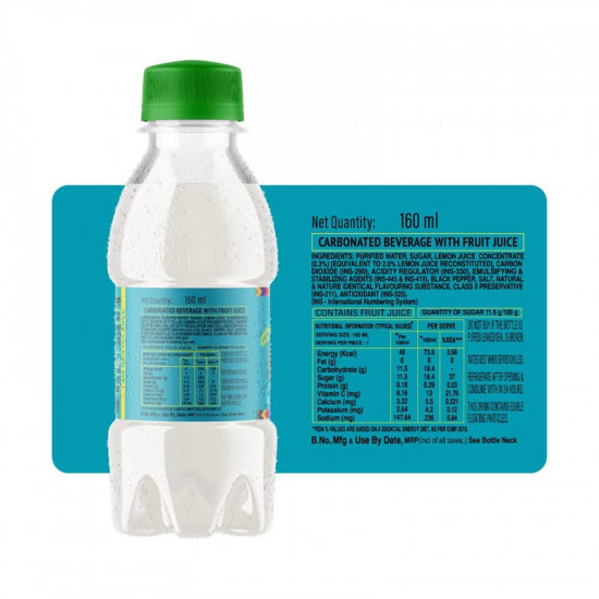 LAHORI Z9 Sikanji Desi Hi Changa lemon carbonated Water | 160 mL (pack of 24)