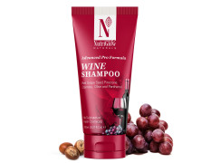 NutriGlow NATURAL'S Advanced Pro Formula Wine Shampoo for Hair fall Control, Sulphate Free Women and Men All Hair Types, 150ml