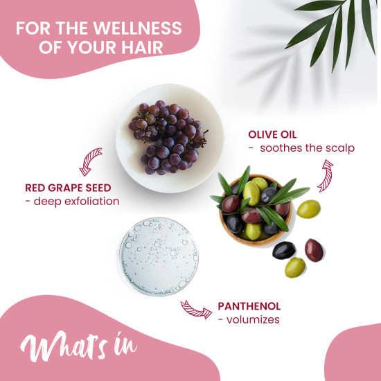 NutriGlow NATURAL'S Advanced Pro Formula Wine Shampoo for Hair fall Control, Sulphate Free Women and Men All Hair Types, 150ml