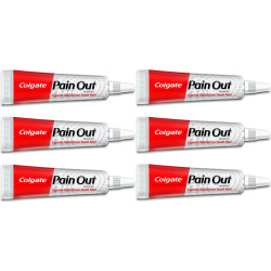 Colgate Pain Out Dental Gel Express Relief From Tooth Pain (60g, Pack of 6, 10g each)