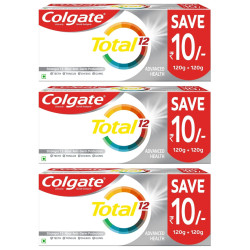 Colgate Total 12 Whole Mouth Health 120g+120g Advanced Health Toothpaste (720g, Pack of 3)