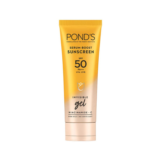 POND'S Serum boost sunscreen prevent and fade dark patches with the power of SPF 50 and NIACINAMIDE-C Serum 100g