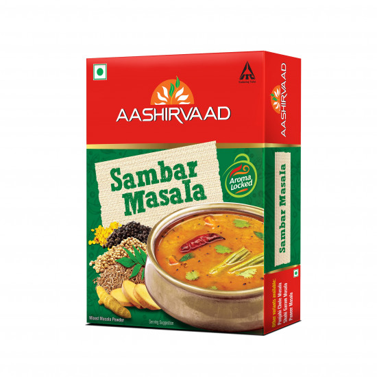 Aashirvaad Kashmiri Mirch - 100g & Aashirvaad Sambar Masala - 100g & Aashirvaad Shahi Garam Masala, 100 g