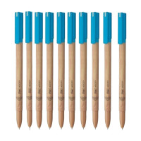 Flair Woody 0.7 mm Ball Pen | Attractive Woody Design | Smooth Ink Flow System With Low-Viscosity Ink | Smudge Free Writing | Blue Ink, Pack of 30 Pens