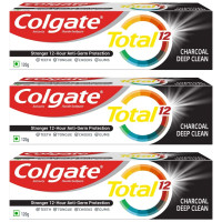 Colgate Total 12 Whole Mouth Health Charcoal Deep Clean Toothpaste - Pack of 3