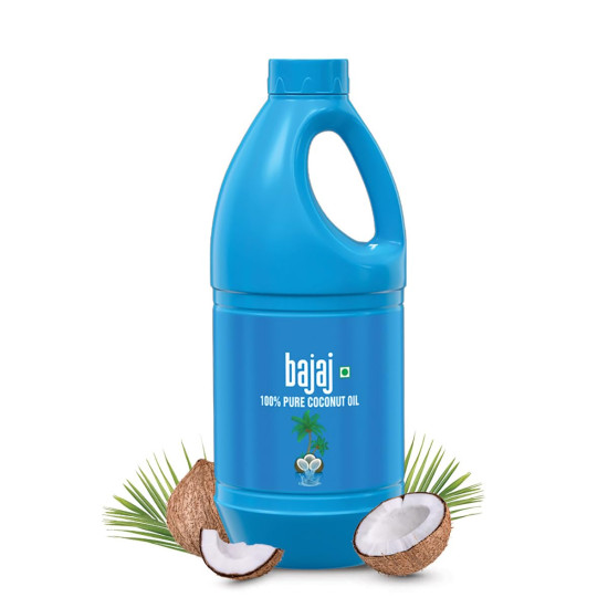 Bajaj 100% Pure Coconut Oil 900ml | Made with Premium Grade 1 Quality Coconuts Bajaj 100% Pure Coconut Oil 900ml | Made with Premium Grade 1 Quality Coconuts