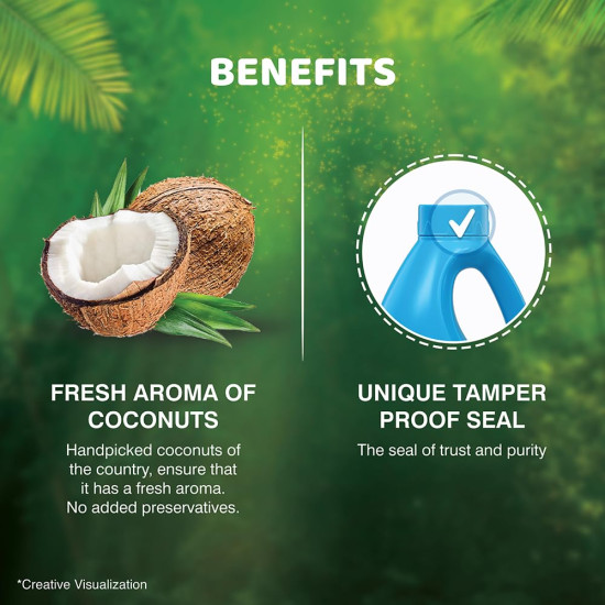 Bajaj 100% Pure Coconut Oil 900ml | Made with Premium Grade 1 Quality Coconuts Bajaj 100% Pure Coconut Oil 900ml | Made with Premium Grade 1 Quality Coconuts