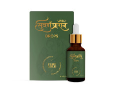 VASU Swarnaprashan Drop For Kids - Natural Formulated With Pure 24Ct Gold | Healthy Growth | Golden Nectar | Improves Strength & Immunity Booster For Kids (0-16 Years) - 30Ml