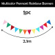 Party Propz Colourful Bunting Flags For Decoration - Set of 1 Pc (2.1 meters) Rainbow Buntings For Decoration | Triangle Banner For Decoration | Paper Flags Decoration | Hanging Decoration Items