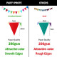 Party Propz Colourful Bunting Flags For Decoration - Set of 1 Pc (2.1 meters) Rainbow Buntings For Decoration | Triangle Banner For Decoration | Paper Flags Decoration | Hanging Decoration Items
