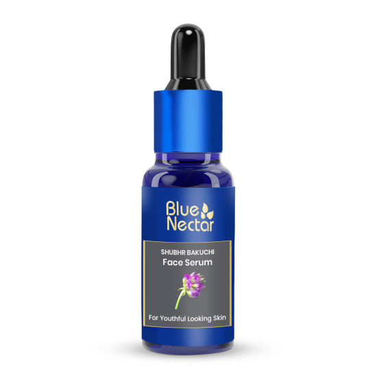 Blue Nectar Bakuchiol Serum for Face | Babchi Oil, Plant-Based Retinol Alternative | Ayurvedic Bakuchi Anti Aging Serum for Women & Men for Glowing Skin (10 Herbs, 30ml)