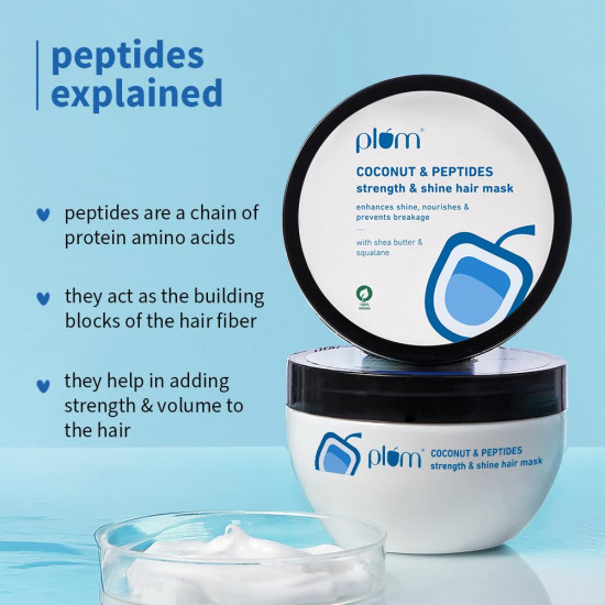 Plum Coconut Hair Mask | For Rough, Dry And Frizzy Hair | With Coconut Oil, Peptides & Shea Butter I Hair Spa For Women & Men I 200G, 1 Count