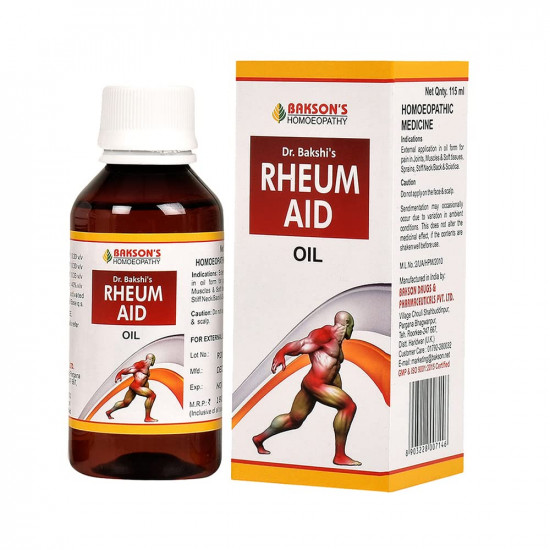 Dr. Bakshi's BAKSON'S HOMOEOPATHY Rheum aid oil Liquid (115ml) (Pack of 2)
